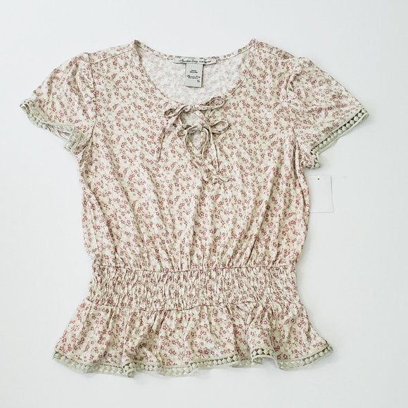 AMERICAN RAG Tie Neck Top - Picture 2 of 7